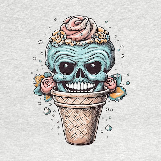 Skull ice cream by stkUA